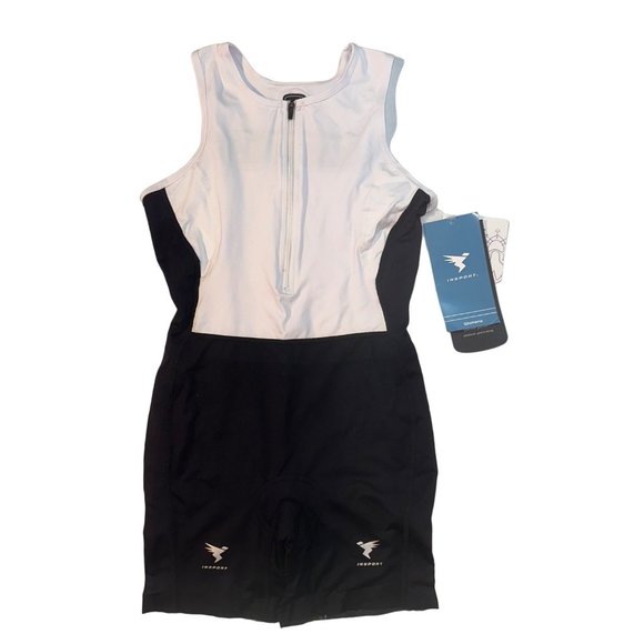 Insport Other - Insport Women's Black White Dri Tech 4-Way Cycling Pad Pro Suit, Size S NWT
